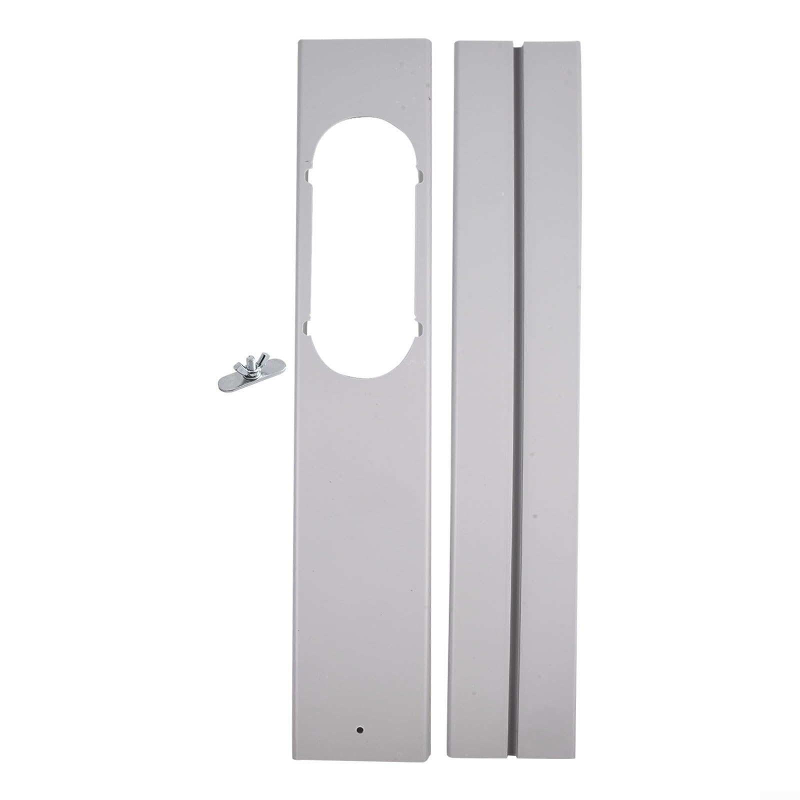 Deflettore mobile regolabile per aria condizionata, pannello sigillante per finestre in PVC, kit di scorrimento regolabile per vari modelli di condizionatore d'aria (2 pezzi)