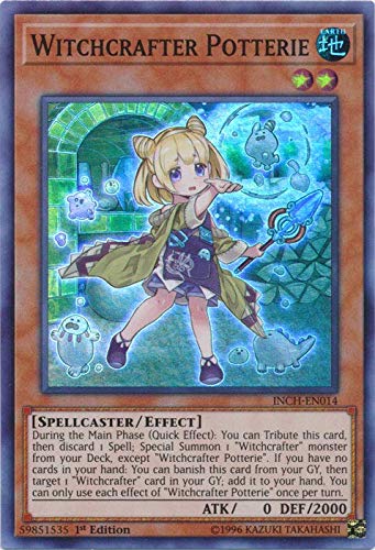  Yu-Gi-Oh! - Witchcrafter Potterie - INCH-EN014 - Super Rare - 1st Edition - Infinity Chasers