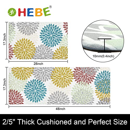 HEBE Two-Piece Anti-Fatigue Kitchen Mat Set #TOP11