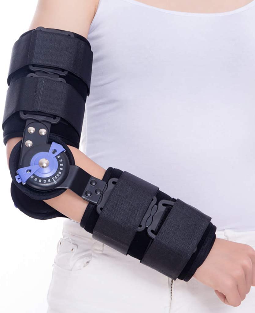 Tutore per Gomito Articolato Rom, Supporto per Gomito Articolato per Recupero Post-Operatorio da Infortunio, Riabilitazione da Frattura del Gomito, Destro O Sinistro