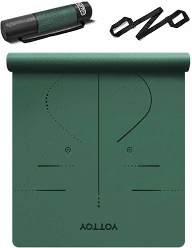 Miniatura 10 de YOTTOY Esterilla de Yoga, 72"x 32"x1/3" Extra Ancha Antideslizante para Ejercicio Fitness Yoga, Esterillas Ecológicas de TPE para Ejercicio para