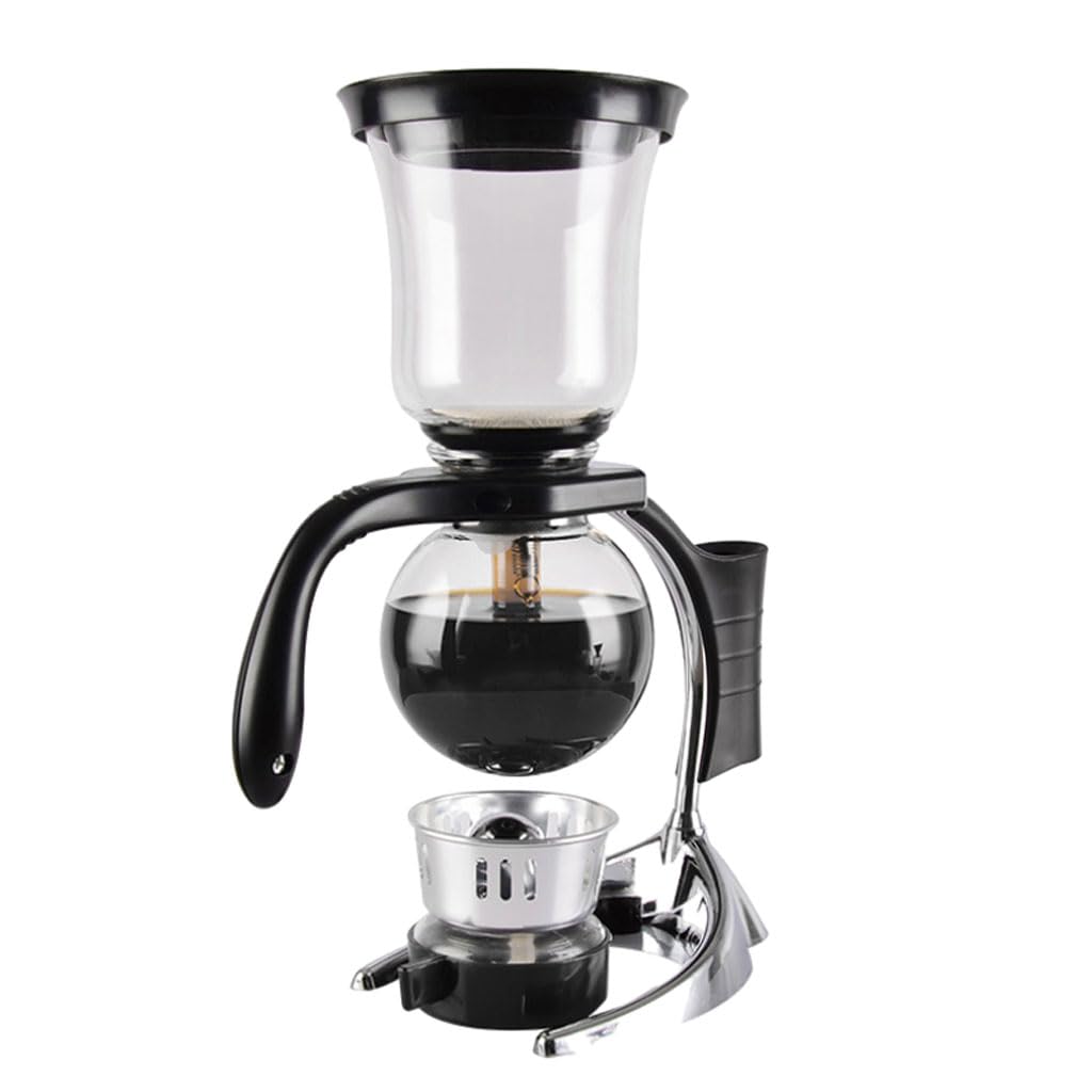 ASSICON Expresso en Aluminium Cafetière à Siphon pour Bureau de Restaurant à Domicile, Machine à thé Chaud pour brasseur de café sous Vide Convient à la Plupart Cafetière sur cuisinière