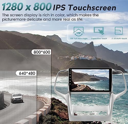 Miniatura 6 de 5GWiFi 8 Core 4G+64G Android 12 Radio estéreo para coche en tablero apto para Jeep Grand Cherokee WK 2008 a 2013, unidad principal con Bluetooth