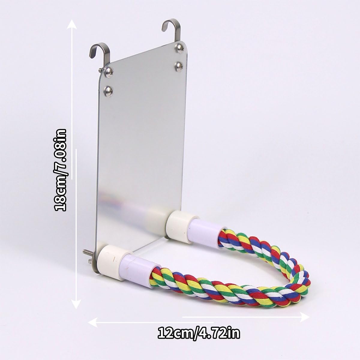 ZYYRSS Bird Mirror with Rope Perch - Image 2