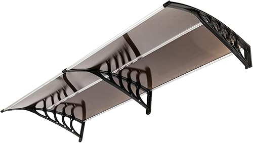 Toldo para puerta, toldo de ventana de policarbonato, toldo de porche, cubierta exterior para lluvia y nieve con soporte para patio exterior de la