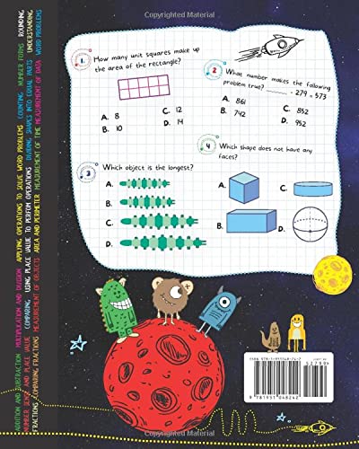 Math Practice Workbook Grades 1-3: 1000+ Questions You Need to Kill in Elementary School by Brain Hunter Prep (Arithmetic, Algebra, Geometry, ... more in Kill It Series by Brain Hunter Prep) - Image 2