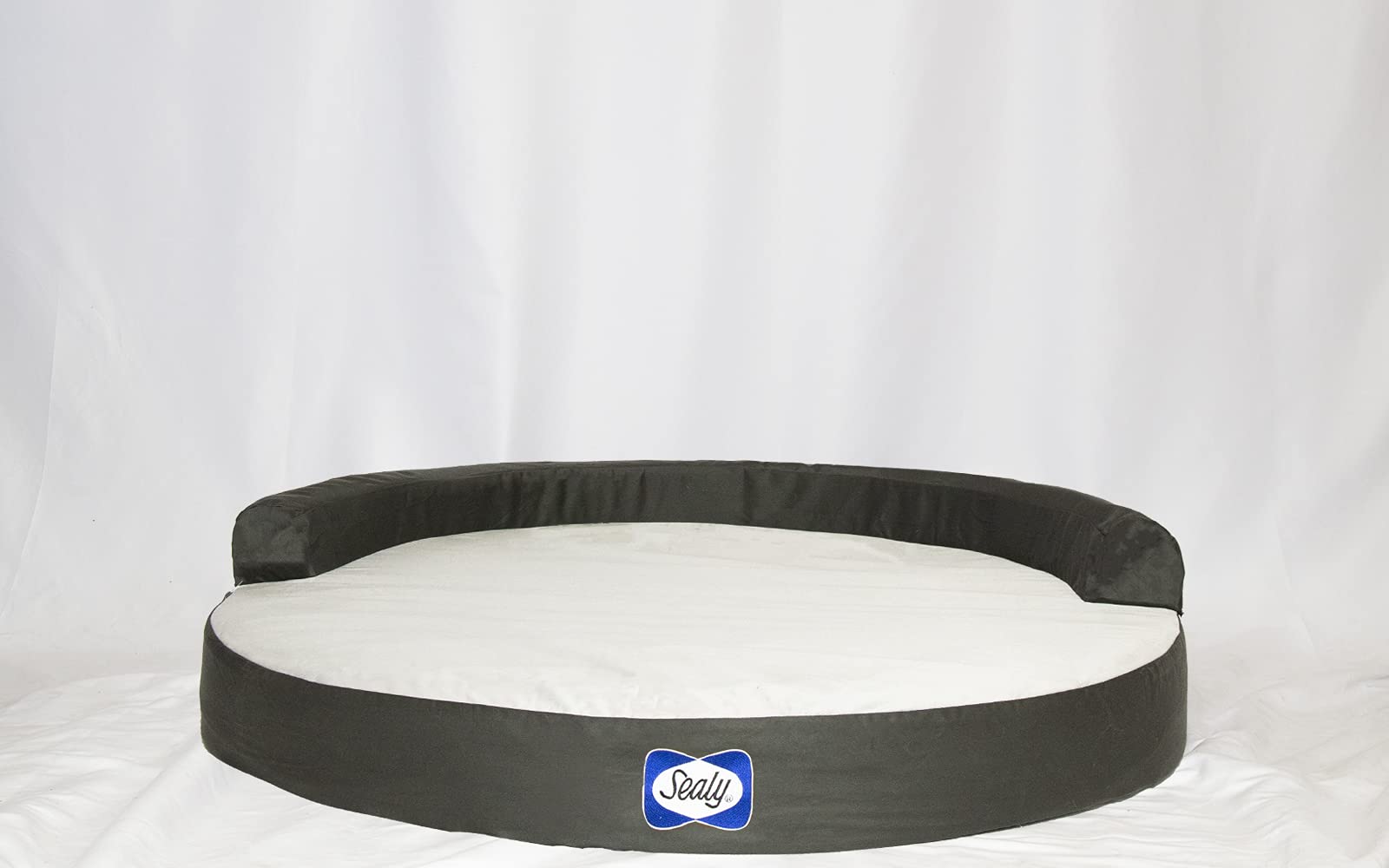 Amazon | Sealy Zen プレミアムラウンド犬用ベッド Lサイズ グレー