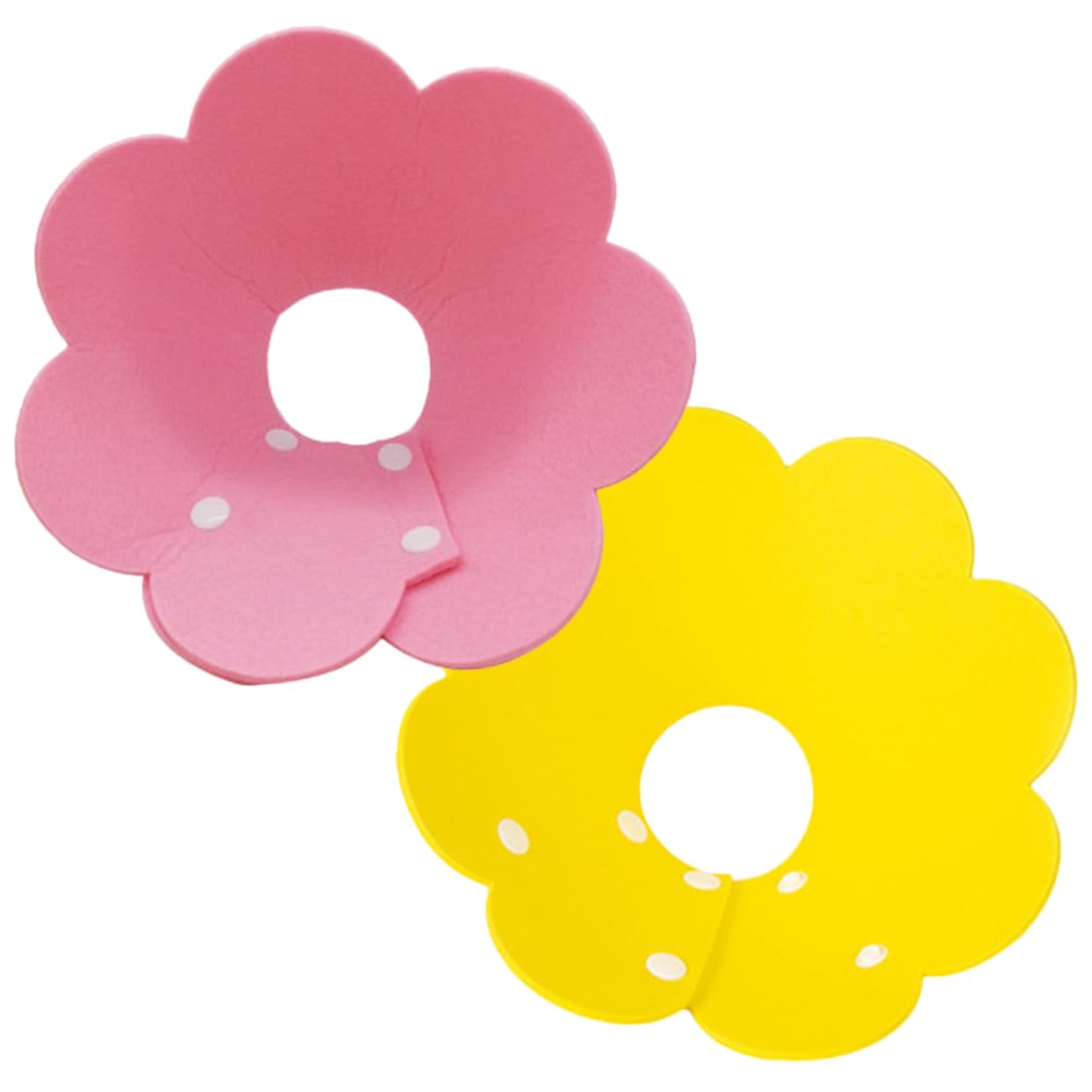 POPETPOP 8pezzi Collare Elisabettiano Decorativo Per e Traspirante Collare Per Prevenire Leccate e Adatto Per Ferite e Interventi Chirurgici Giallo e Rosa