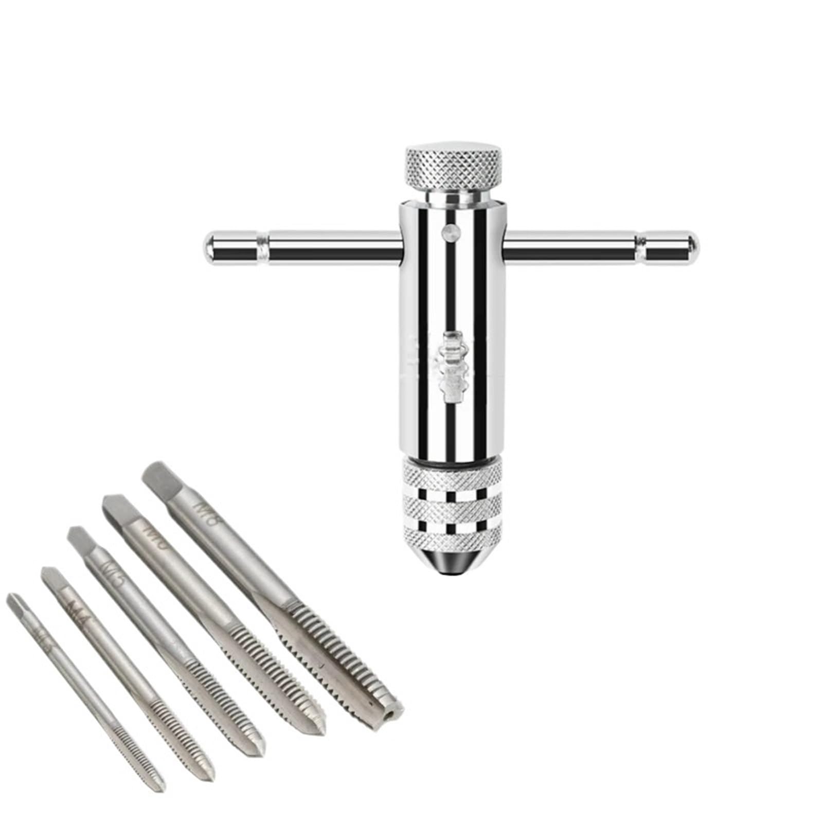 Mnghayyr Silvery Set Steel Ratchet Tap Wrench