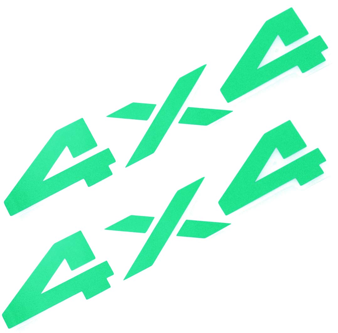 EmbRoom 2 Pcs 6.5 Inch 4x4 Decals Stickers fit for Auto, Wall, Laptop, Phone, Truck, Cars (Green)