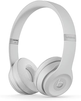 beats Solo3 Wireless On-Ear Headphones Matte Silver - beats by Dr Dre (Renewed)