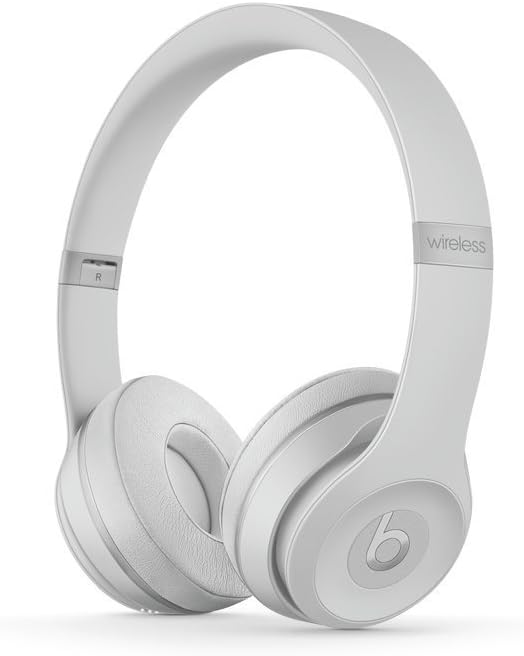 beats Solo3 Wireless On-Ear Headphones Matte Silver - beats by Dr Dre (Renewed)