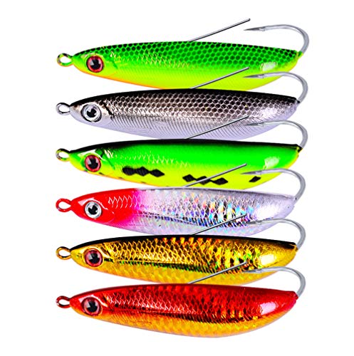 AMHDV Fishing Spoon Weedless Minnow Hard Bait Fishing Lures Rattling Saltwater Freshwater Baits