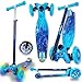 Produktbild WeLLIFE |RGX Scooter | Roller für Kinder von 3 bis 12 Jahren | Kinder-Roller mit 3 leuchtenden LED-Rädern | Roller für Mädchen mit höhenverstellbarem Griff | (SKY/Blau)