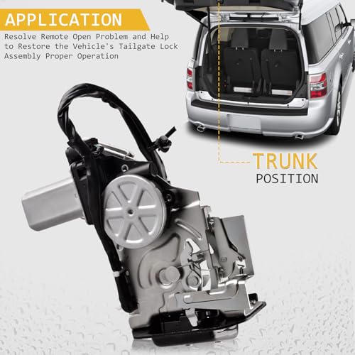 Image of Rear Door Lock Actuator Compatible with 2013-2019 Ford Flex, Trunk Latch Actuator Replacement EU5Z7843150A