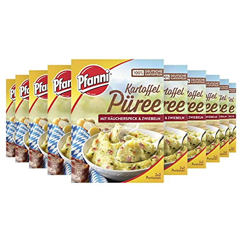 Pfanni Kartoffelpüree mit Räucherspeck und Zwiebeln, 10 x 2x2 Portionen (10 x 700 ml) Cover