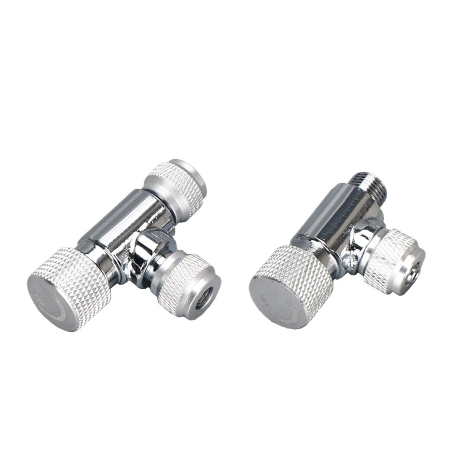 Regulator zaworu igłowego 4 * 6 mm specjalna rura co2 do akwarium system co2 dostrajanie dwutlenku węgla (kolor: W00-01B-podwójna głowica)