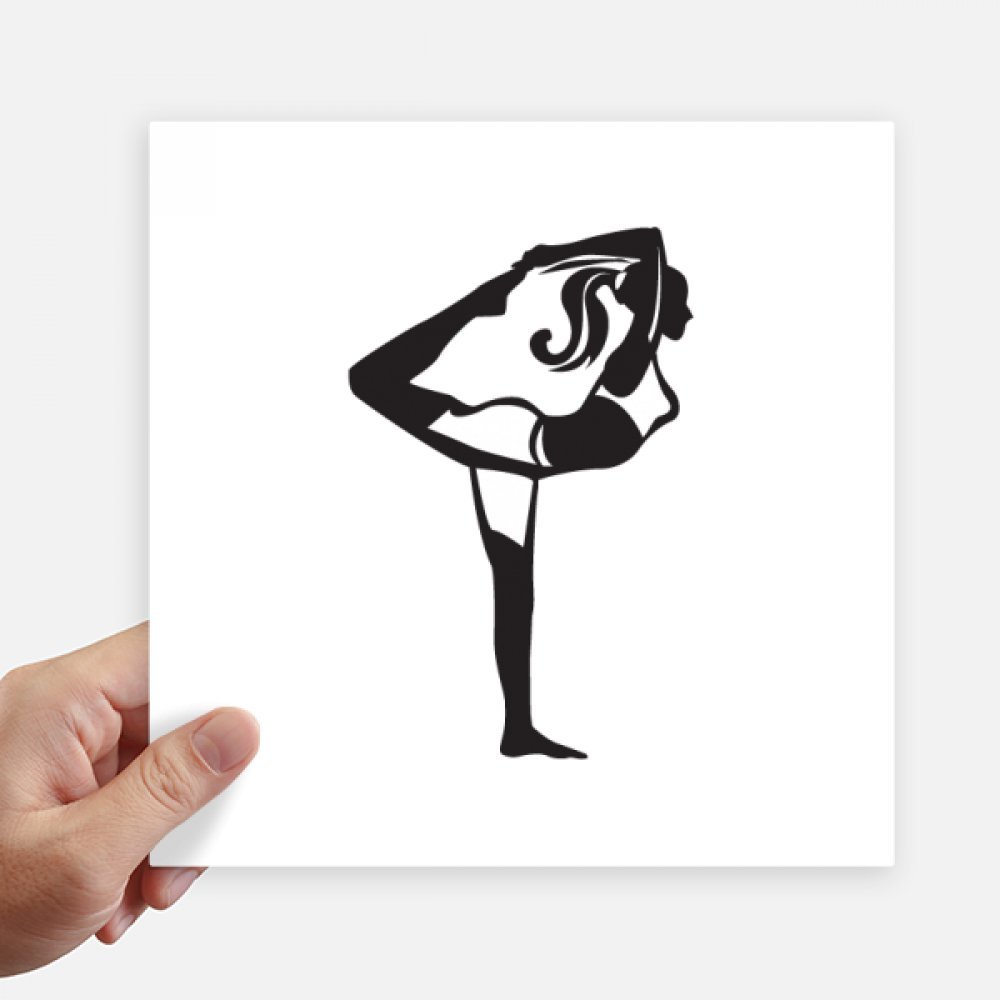 Stickers de yoga silueta resistentes de 20cm decorativos para moto y pared pack de 4