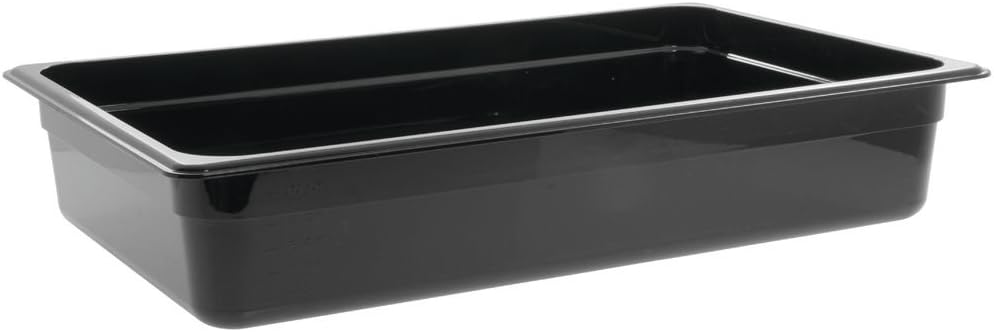 Cambro Black Full Size High Heat H-Pan 4" H