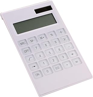 Calculadora de mesa de 12 dígitos com grande visor LCD botão grande sensível calculadora eletrônica bateria solar calculadora básica de energia dupla material de escritório branco