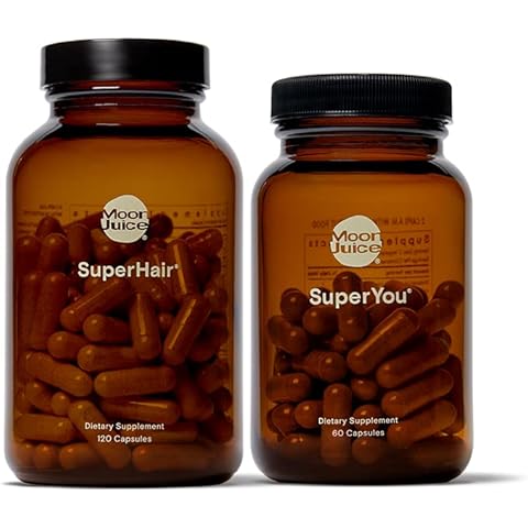Moon Juice 1 SuperYou & 1 SuperHair | SuperYou Natural Adaptogen Supplement for Calm & SuperHair Multivitamin Supplement for Healthier, Thicker Hair | Improve Overall Hair Health Cover