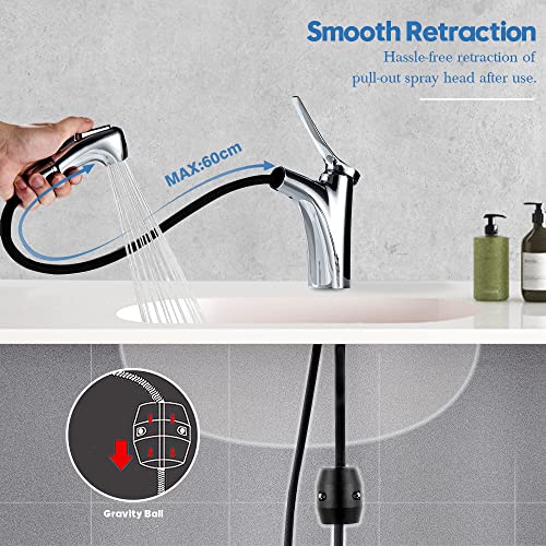 Decaura rubinetto bagno lavabo con doccetta