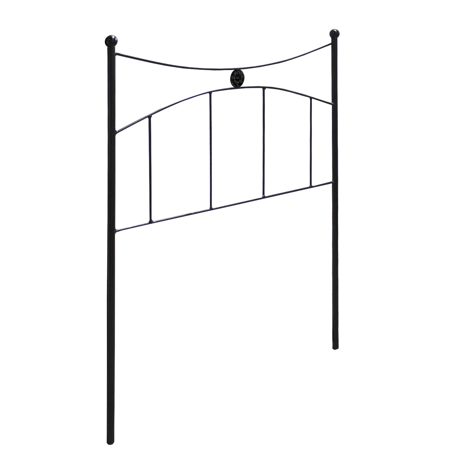 El Herrero Cabecero de Forja | Cabezal para Cama Individual de 90 cm | Modelo Samu Medallon | Producto Artesanal, Hecho en España (Black)