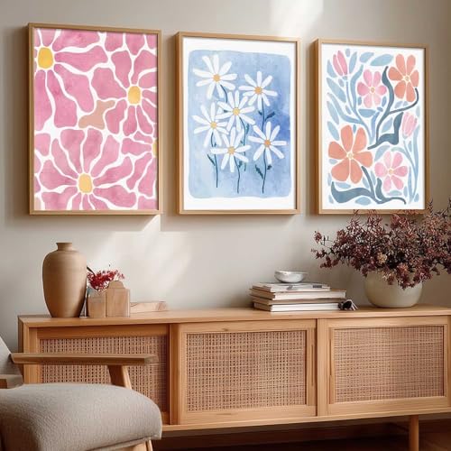 Image of kotart Painting Boho Wall Art Home Decoration Paintings With Frame For Living Room Bed Room Hotel Wall Decor Digital Reprint Set of 3 (10X13 inch)