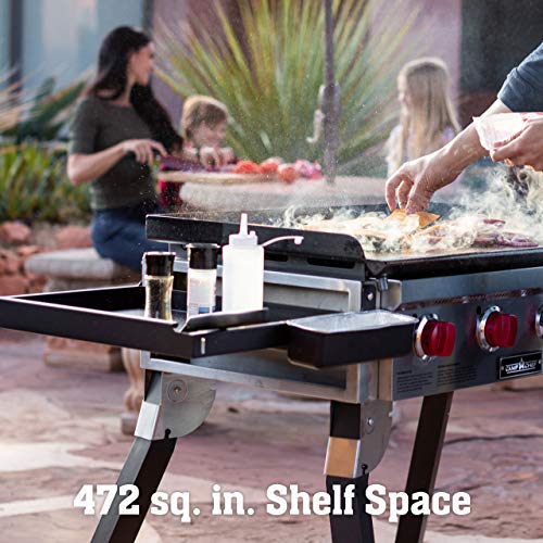 Camp Chef 4-Burner Portable Flat Top Grill with Griddle - Image 5