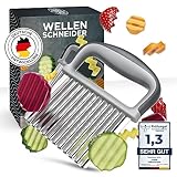 ✅ 𝐕𝐎𝐍 𝐊𝐈𝐍𝐃𝐄𝐑𝐍 𝐆𝐄𝐋𝐈𝐄𝐁𝐓 - Der edle Riffelschneider bietet gleich zwei Vorteile: Nicht nur essen die Kinder mehr Vitamine, sondern sie helfen auch gerne bei der Zubereitung. Außerdem ist der Griff des Wellenmesser für Gemüse besonders rutschfest. Ideal für BLW geeignet!