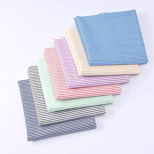 TSUBASI パッチワーク 布 北欧 カットクロス ギンガムチェック 7枚セット 生地 布 綿 カットクロス 布 花柄 プリント 和風 手芸 はぎれ 花 手芸用 ハンドメイド 多様なパターンと色 四角形(24cm*25cm,37#)