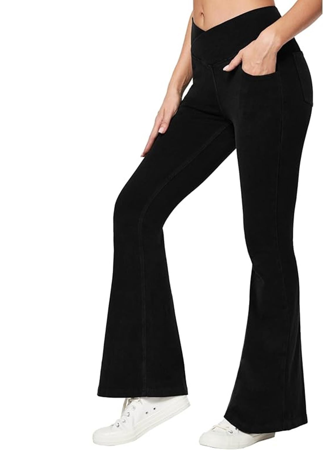 Flared Jeggings for Women High Waisted Bell Bottom Jeans Trendy Stretchy Flare Jeggings with Pockets-image-45