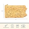 Totally Bamboo Destination Pennsylvania Shaped Cutting Board – Bamboo Charcuterie and Serving Board with Hang Tie for Wall Display #3