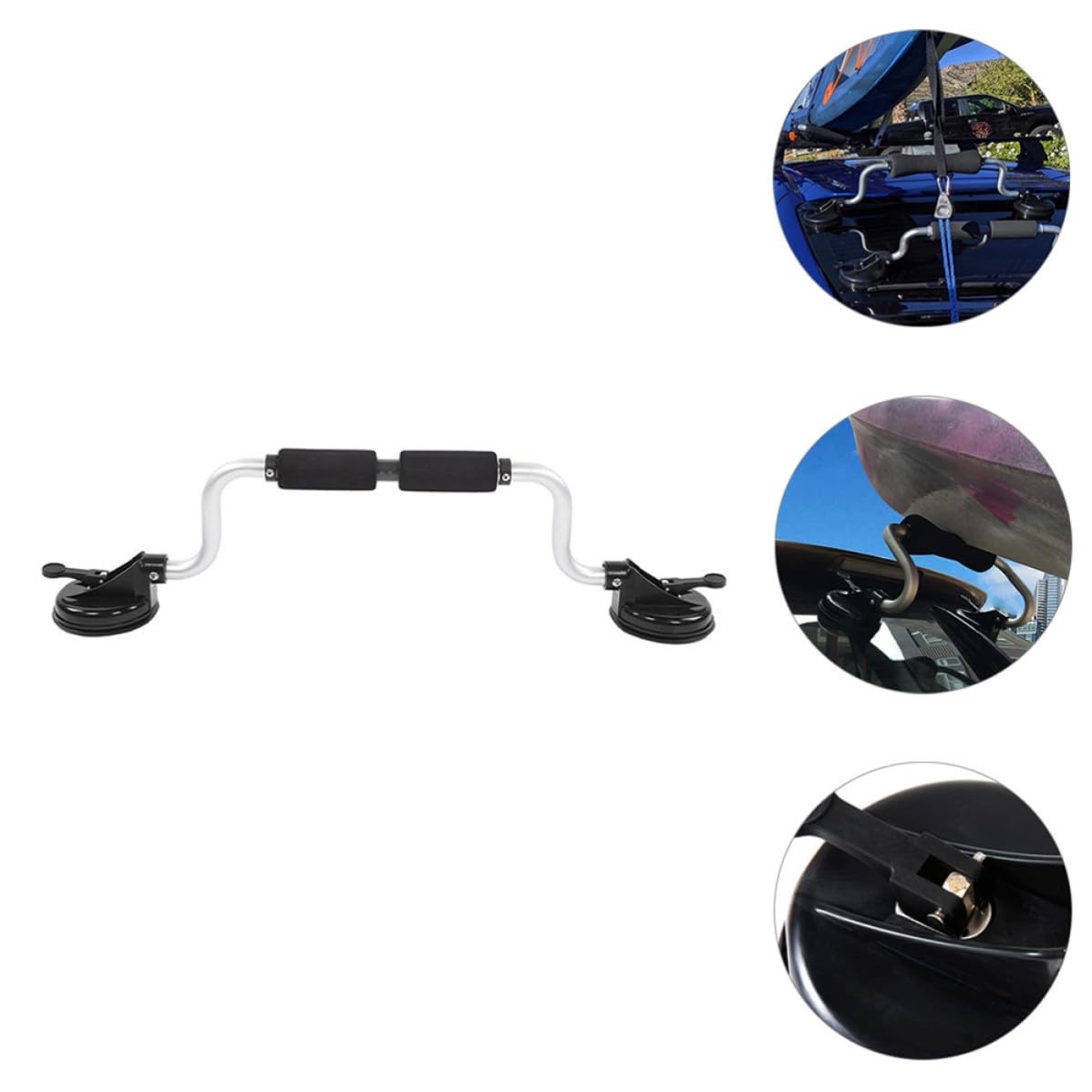 Rodillo para Kayak y Canoa con Ventosa de Aluminio para Techo