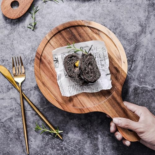 Planche en bois avec manche résistant pour découper et servir les pizzas chaudes - 4