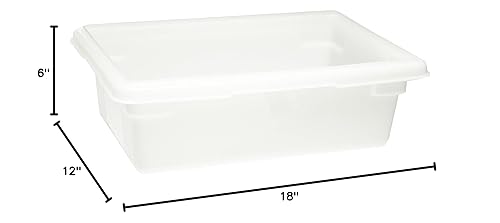 Vista 3 de Rubbermaid - Caja Tote para alimentos, producto comercial para restaurante, cocina y cafetería, 3.5 galones, blanco (1 unidad)