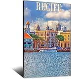 Recife Brasilien Vintage Reiseposter Leinwand Kunst Poster 