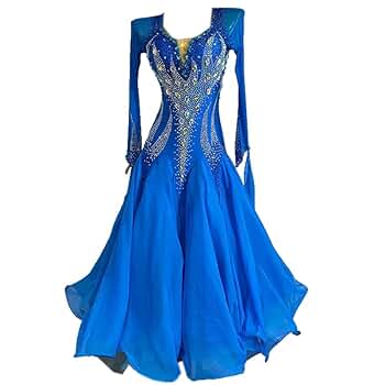 大人気❤️スタンダードドレス✨ストーン付きで華やか！ダンスパーティーに最適 Amazon.co.jp: garuda shop レディース社交ダンス衣装 素敵