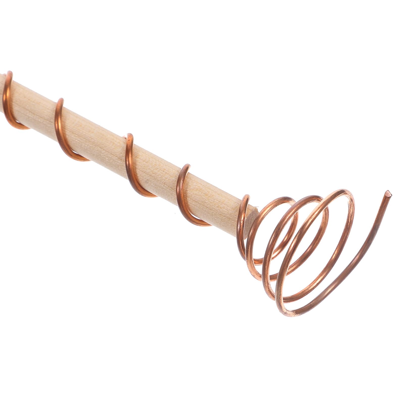 Tofficu Lot de 9 Set de Set de Piquets en Cuivre et Bois pour Jardinage Électroculture, Antenne de Jardin Robuste pour Légumes et Plantes, pour Petits Jardins