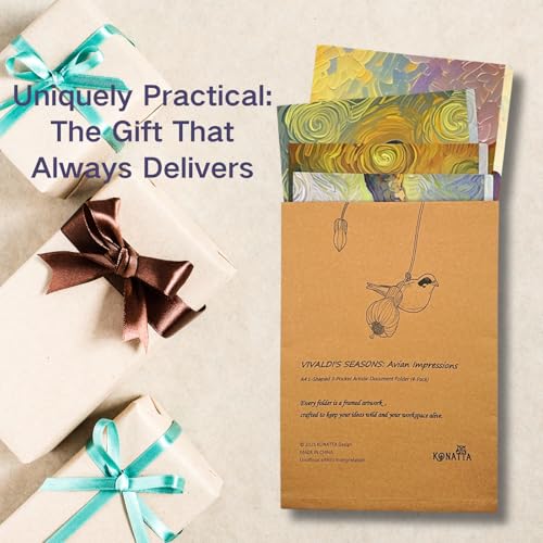 Image of L-Shaped 3-Pocket Document Folder, 4-Pack, Waterproof Art Cover