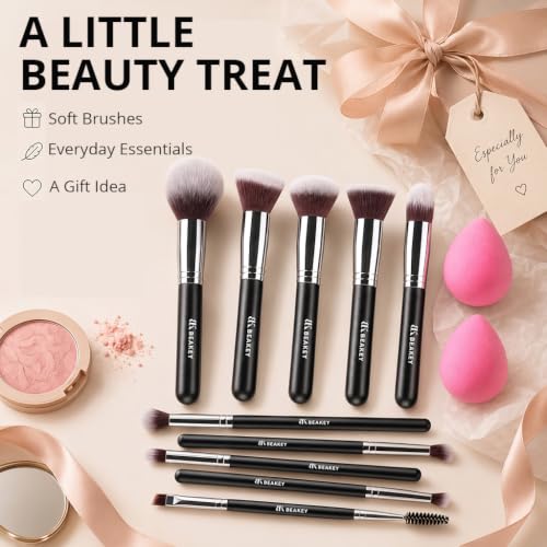 Makeup Brushes set with 2 Blending Sponges - image 2