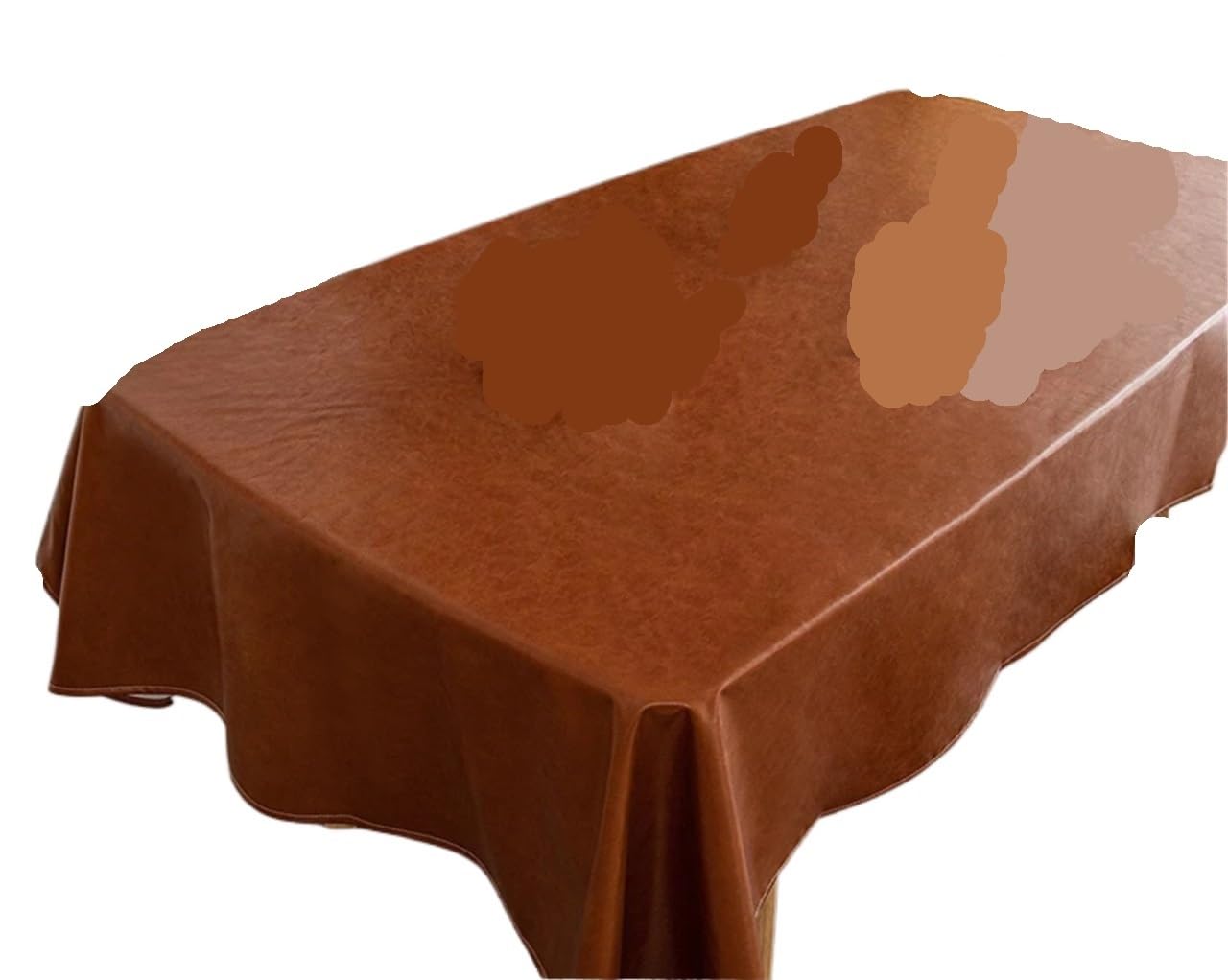 Nappe de table en cuir ciré à l'huile pour décoration de salle à manger rectangulaire blanche