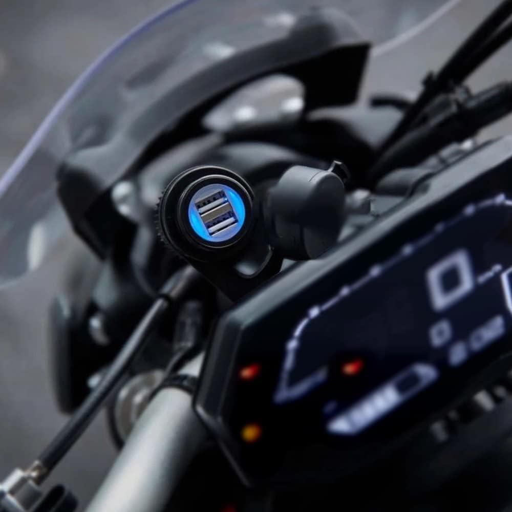 Interruttore di controllo del finestrino dell'auto Staffa di navigazione per moto Dual USB per caricabatterie per adattatore presa di corrente con linea senza perdite per supporto per telefono B&MW S1