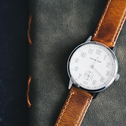 Image of BARTON WATCH BANDS - Top Grain Leather Watch Bands Compatible with Apple Watch Models - 1, 2, 3, 4, 5, 6, 7, 8, 9, 10, SE, Ultra & Ultra 2