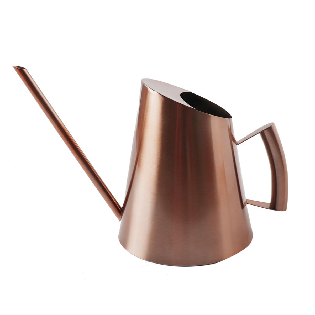 Annaffiatoio per piante da interno, 1,5 l, in acciaio inox, per interni, annaffiatoio lungo, con manico comodo, per famiglia, ufficio, 27 x 19 cm