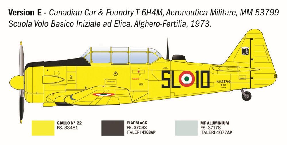 Italeri 92652 T-6G Texan, scala 1:48, Plastic Model Kit/Modello in plastica da montare