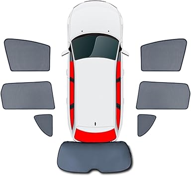 Car Window Shades for BMW X5 F15, Breathable Mesh Sun Shield Car Window Shade Sunshades Privacy Curtains Heat Block Car Side Window Sun Shade,7pcs Wholecar