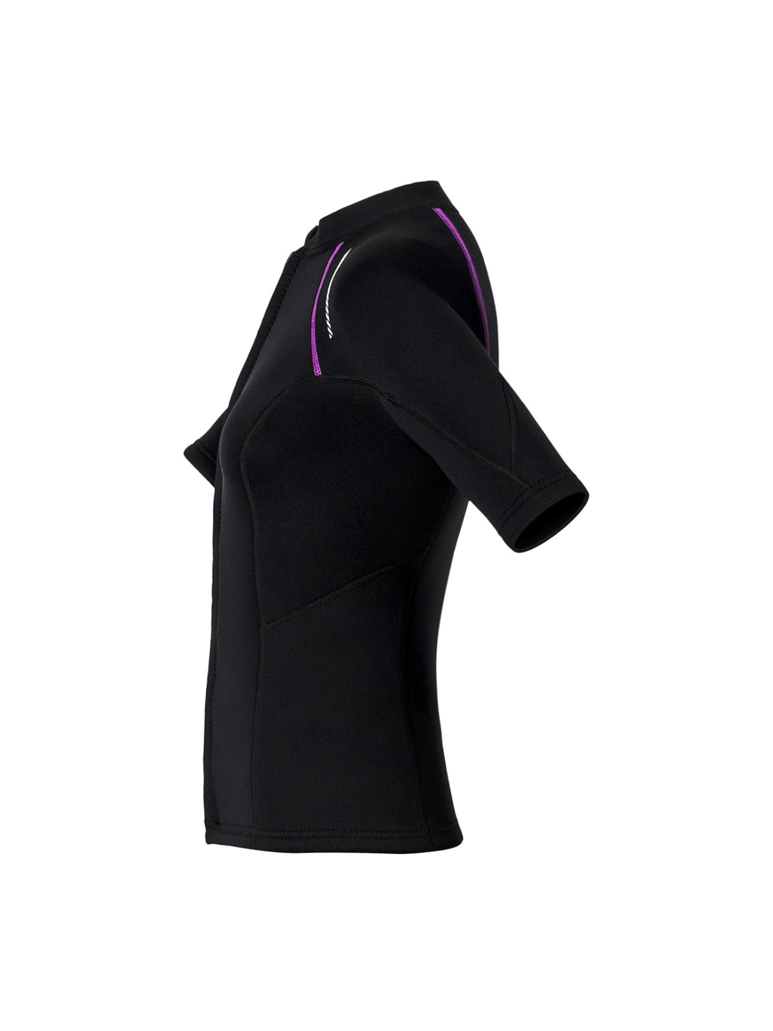 Neoprenanzug Jacke Damen Kurzarm 1.5mm Neopren Oberteil Slim Fit Badeshirt Stretch Badeoberteil Tauchen Surfen Schnorcheln Schwimmen Schwarz XXL