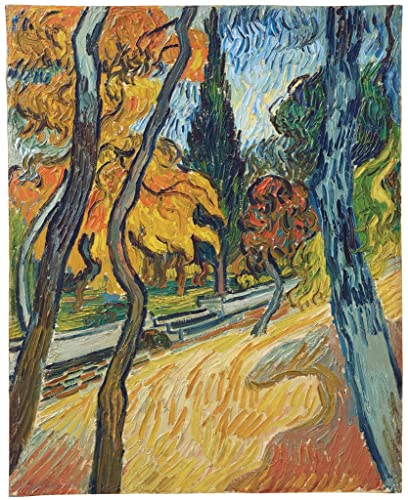 Impression toile Van Gogh Arbres dans le Jardin reproduction haute fidélité