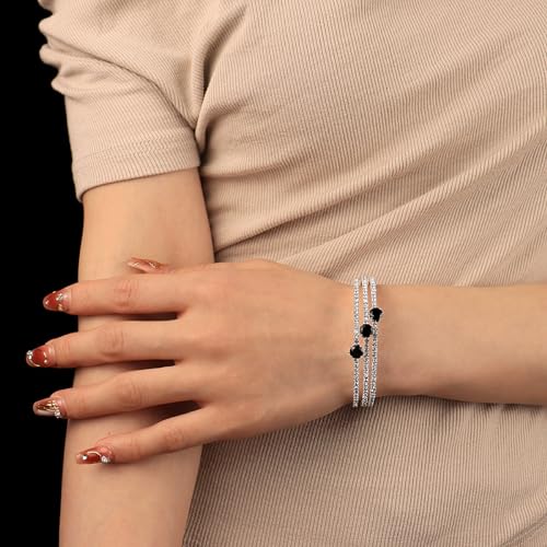 Sparkly Rhinestone Cuff Bangle Bracelet for Women Layered Crystal Half Open Cuff Tennis Wrist Bracelet Bridal Wedding Bracelet Jewelry2